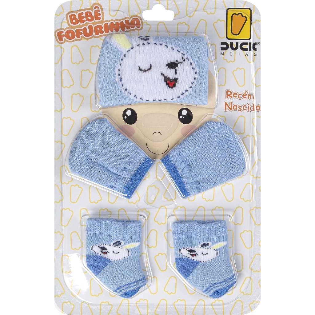Kit Bebe Toca Luva E Meia Conjunto Recém Nascido Saída Maternidade Menino Conforto