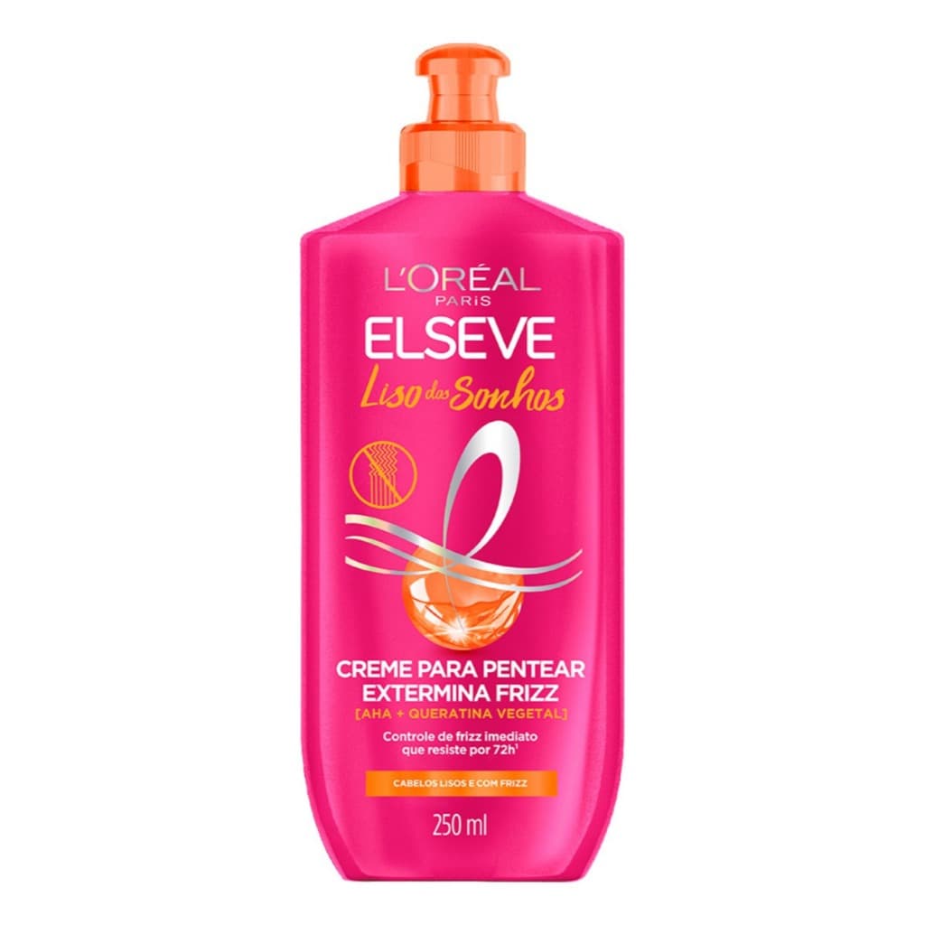 Creme Para Pentear Definição Natural Elseve Liso dos Sonhos 250 ml Anti-Frizz