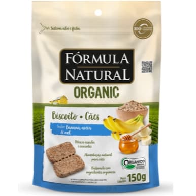 Petisco Biscoito Fórmula Natural Organic Banana 150g | Petisco Natural para Cães Adultos