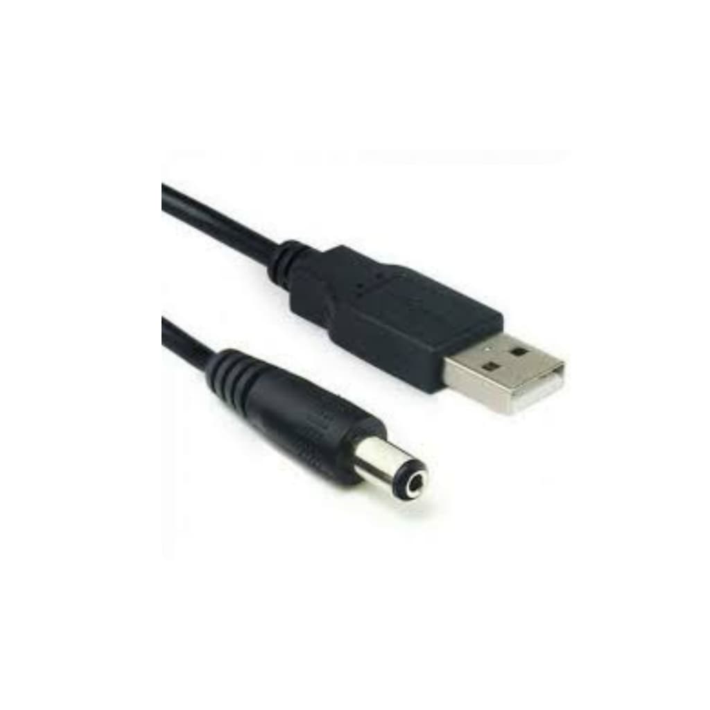 Cabo de Força USB para P4 5.5mm 50cm – Alimentação 5V DC | Ideal para LED, Roteador, Câmera, Cadeira Gamer