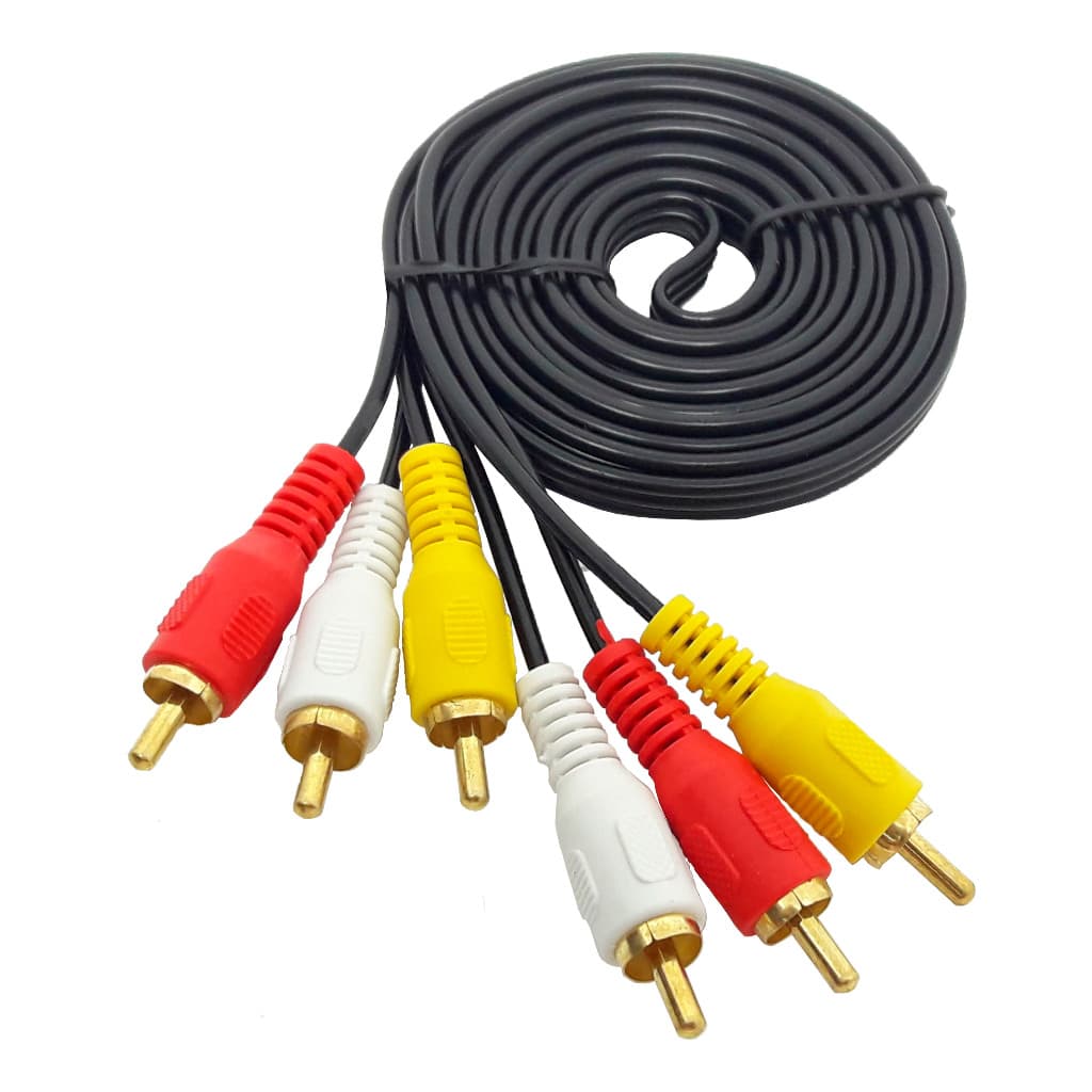 Cabo Audio/video Av, Rca 1,5m Macho Video Dvd Tv Lcd Led
