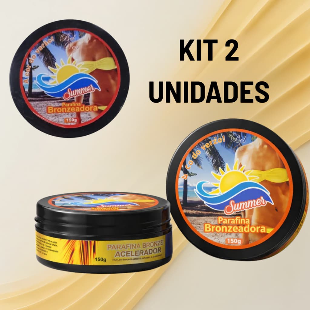 Kit 2 Parafina Bronze bronzeamento Intenso e Duradouro 150G