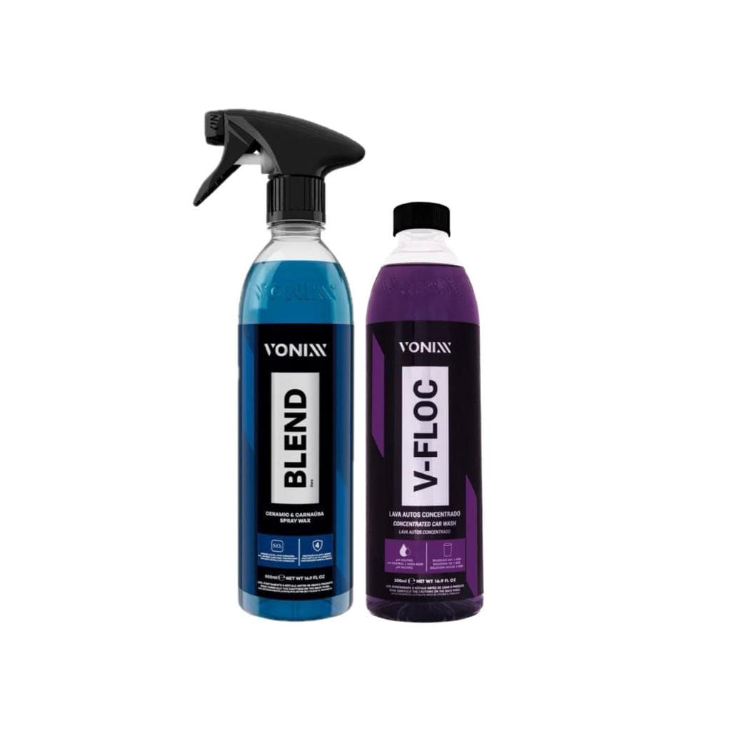 Kit Lavagem Automotiva Cera Blend Shampoo V Floc Vonixx 500ml