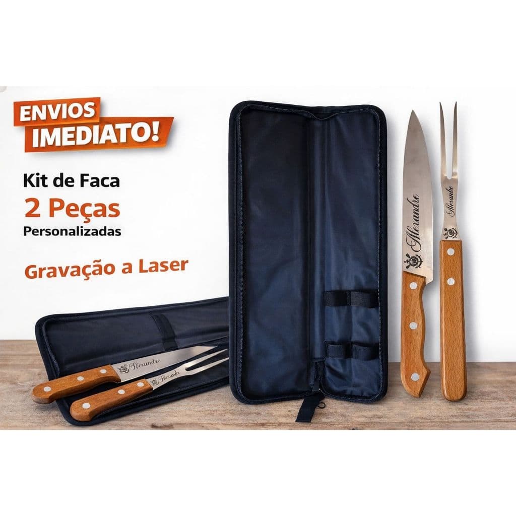 kit churrasco personalizado com nome ou logo brindes corporativos gravados presente ideal para o dia dos Pais