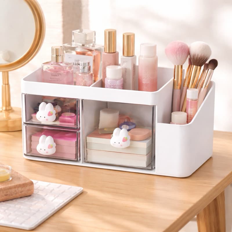 Organizador Multiuso com Gavetas Porta Maquiagem, Escritório e Acessórios | Design Moderno