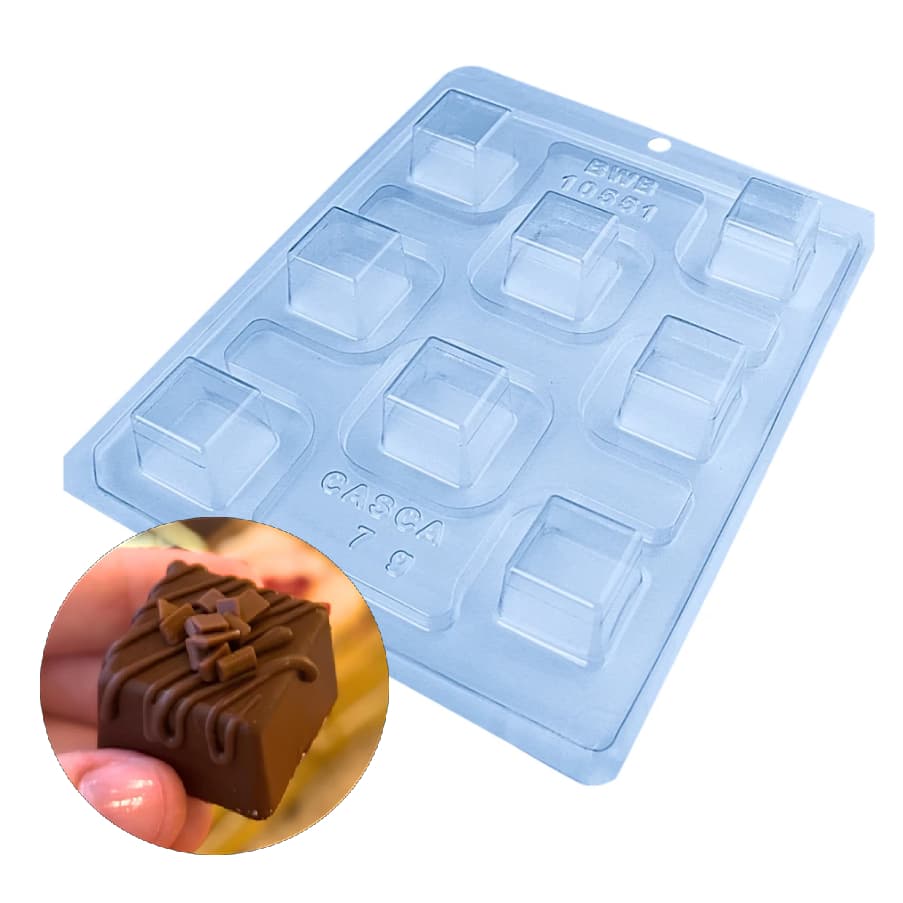 Forma Especial Bombom Quadrado 3 Partes 10551 BWB