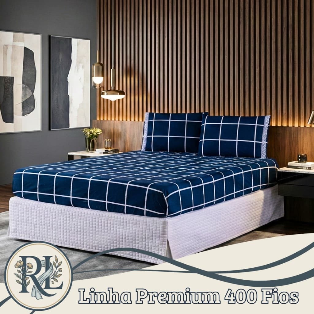 JG CASAL PADRÃO 03 PÇS 400 FIOS PREMIUM