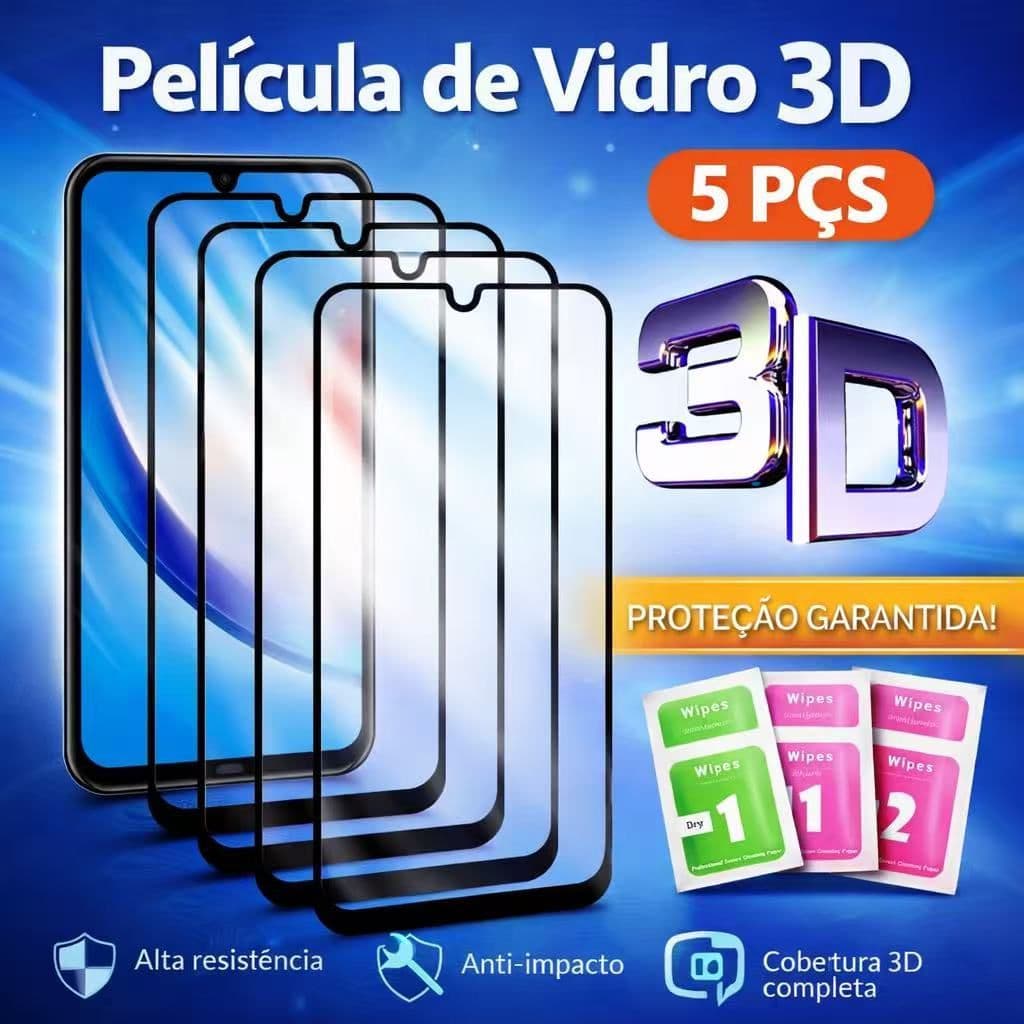 KIT 5 PELÍCULAS DE VIDRO 3D SAMSUNG