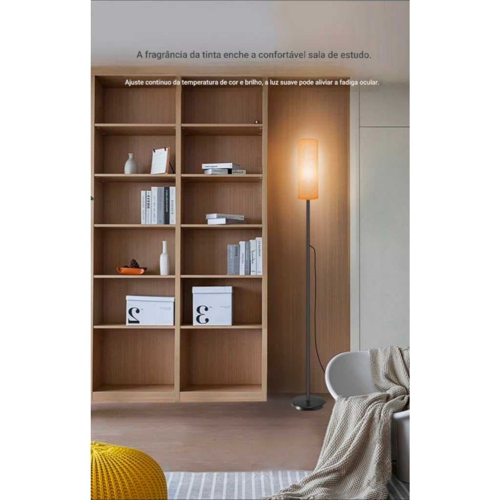Luminária 0020 De Chão Piso Moderna  Abajur De Canto Sala Quarto Minimalista Nórdico E27