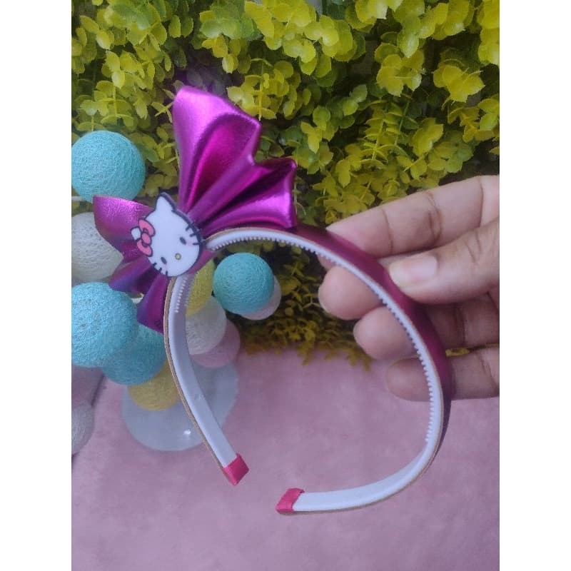 Tiara arco laço em pé/ parzinho/ laço Hello Kitty