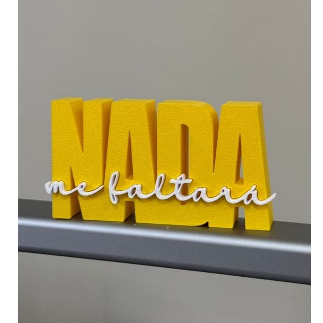 Enfeite Decorativo Bíblico Nada Me Faltará 3 Tam – Inspiração e Fé para Seu Lar, letreiro decorativo