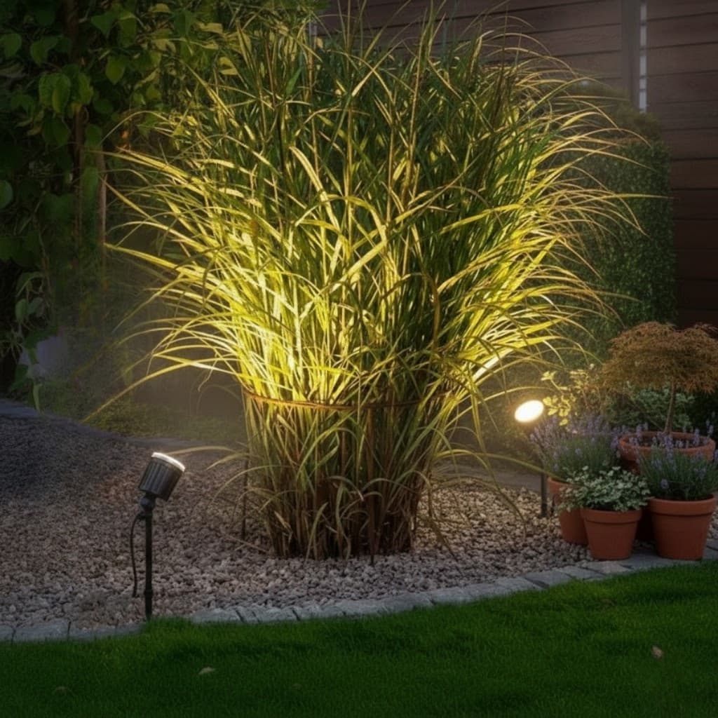 Kit 5 Espeto de jardim Finco Led 6w 2700k Luminária Refletor Bivolt Cor Preto Interlight