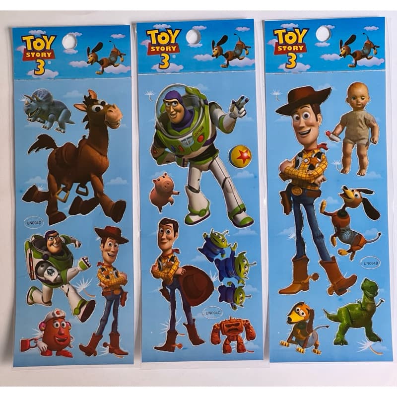 5 cartelas Adesivo Infantil Toy Story 3