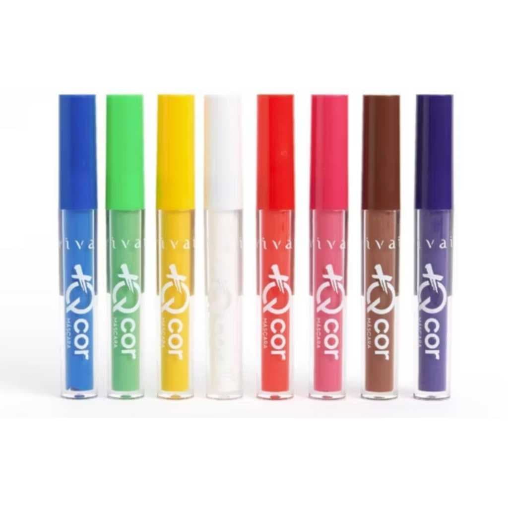 Máscara De Cílios Colorida + Q Cor Multicolor Vivai (Rímel)