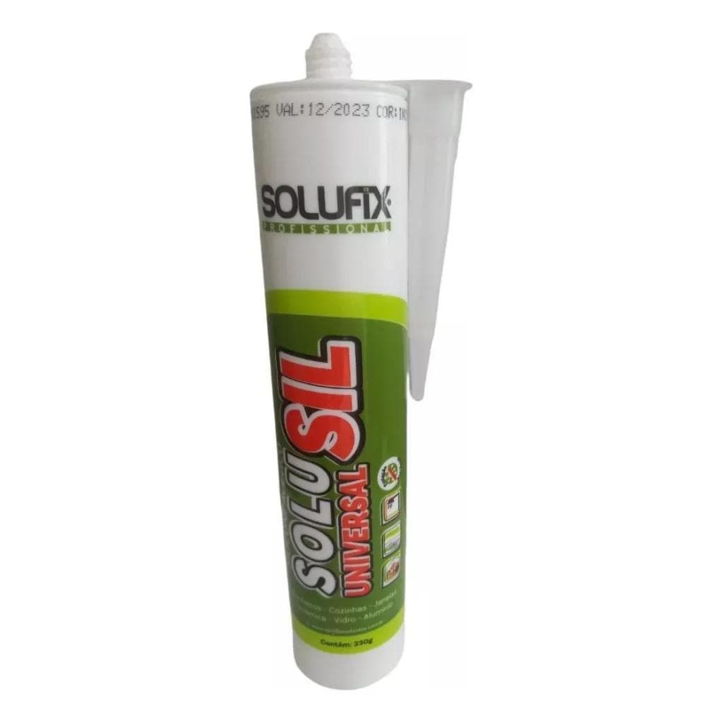 Silicone Acético Incolor Solufix Adesivo Selante - 230g