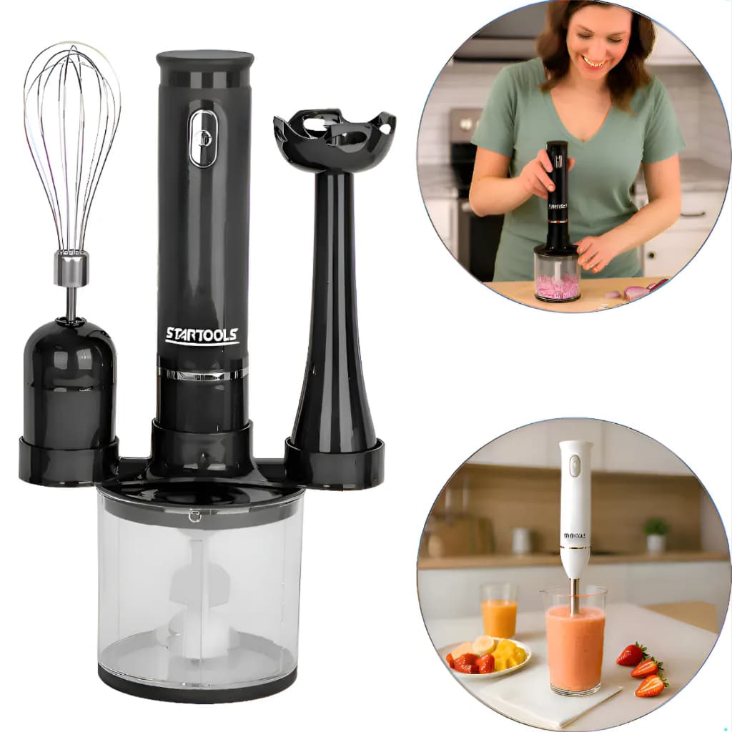 Kit Mixer 3 em 1 – Mixer, Processador e Batedor 127V ou 220V Startools – Praticidade Total!
