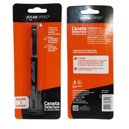 Caneta Detectora De Cédulas Dinheiro Papel Falso Anti Furto Golpe Prático Rápido