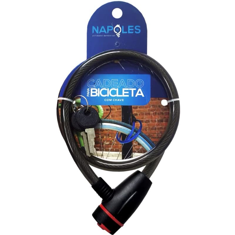 Cadeado Trava Bike 60cm De Comprimento e 10mm De Largura  Para Segurança Moto Scooter Bicicleta