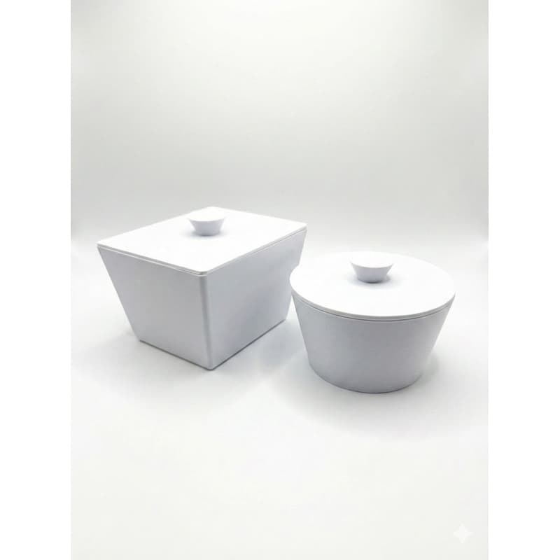 Kit Porta Margarina 500g + Porta Manteiga 200g com Tampa | Organizador de Geladeira e Mesa Mantegueira