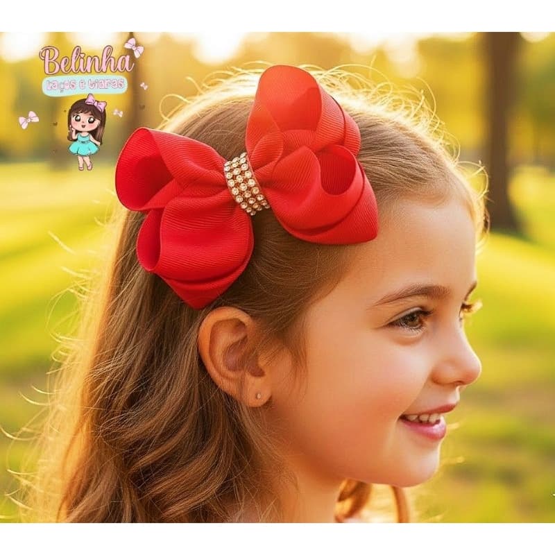 Laço de Cabelo Vermelho