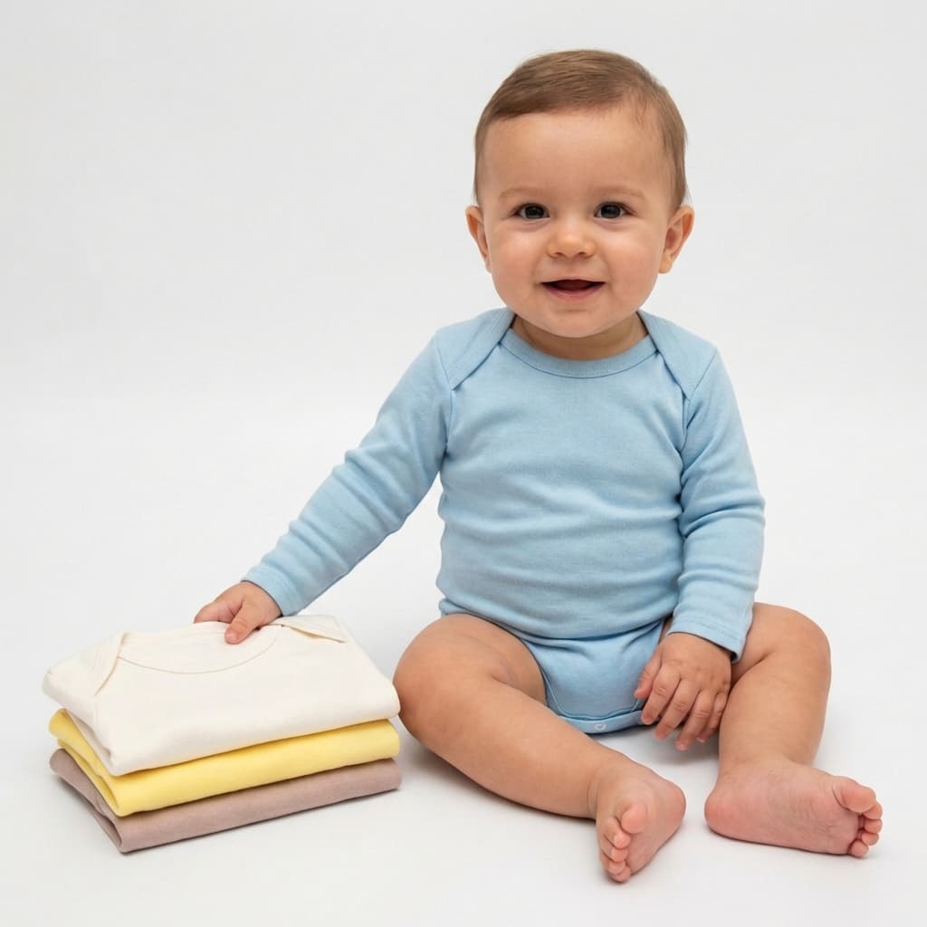 Kit 4 Body Infantil Bebê 100% Algodão Menina Menino Unissex Básico Manga Longa Super Macio e Leve Lançamento Enxoval