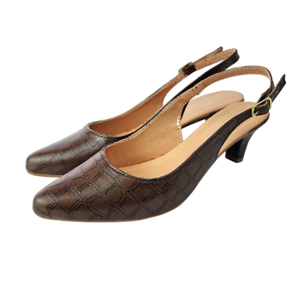 Salomé Salto Fino Croco Sapato Social Scarpin Feminino