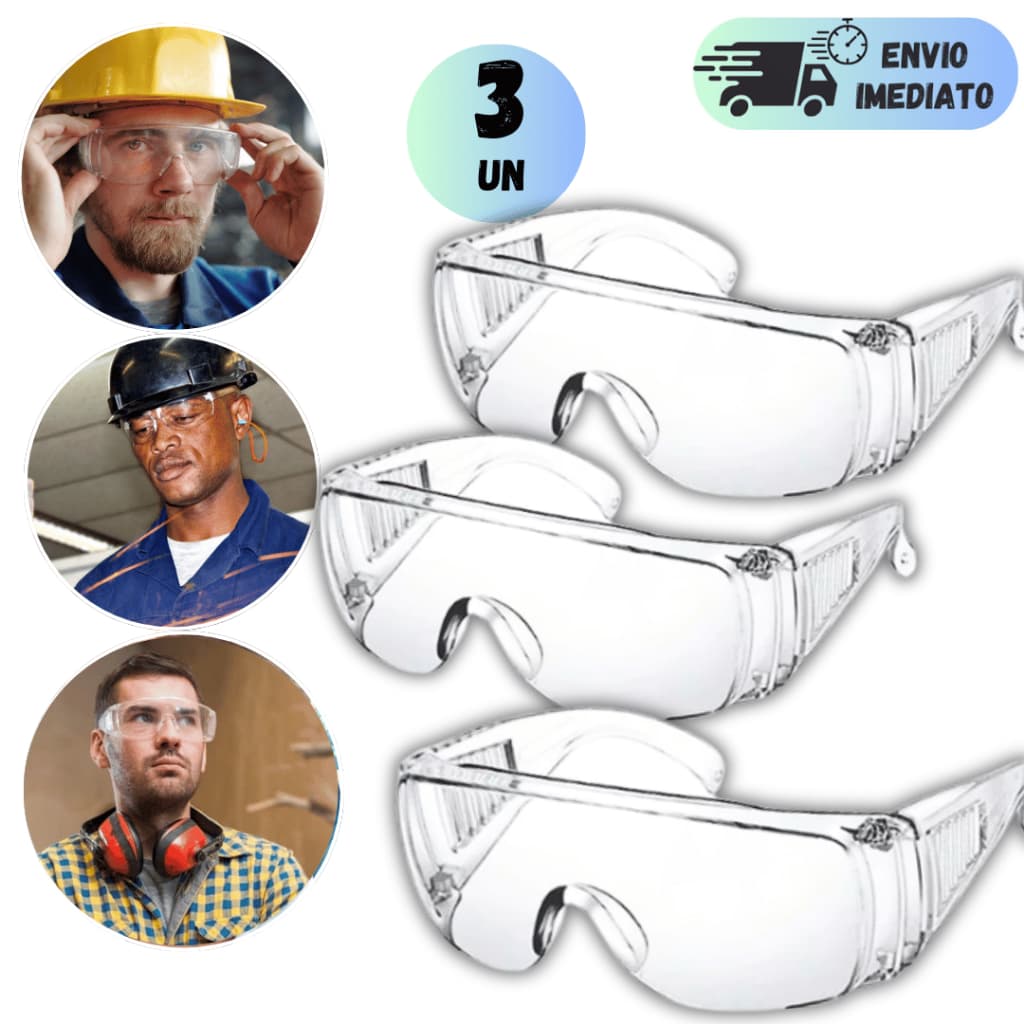 ÓCULOS DE PROTEÇÃO INCOLOR SOBREPOR ANTI RISCO OCULOS DE GRAU SEGURANÇA PARA TRABALHO EPI COM CA