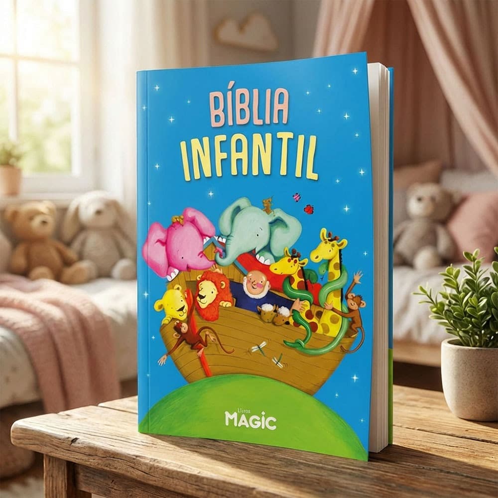 Bíblia Infantil Ilustrada Colorida Histórias Bíblicas Desenhos Coloridos! Crianças ótimo para Aprender a Ler