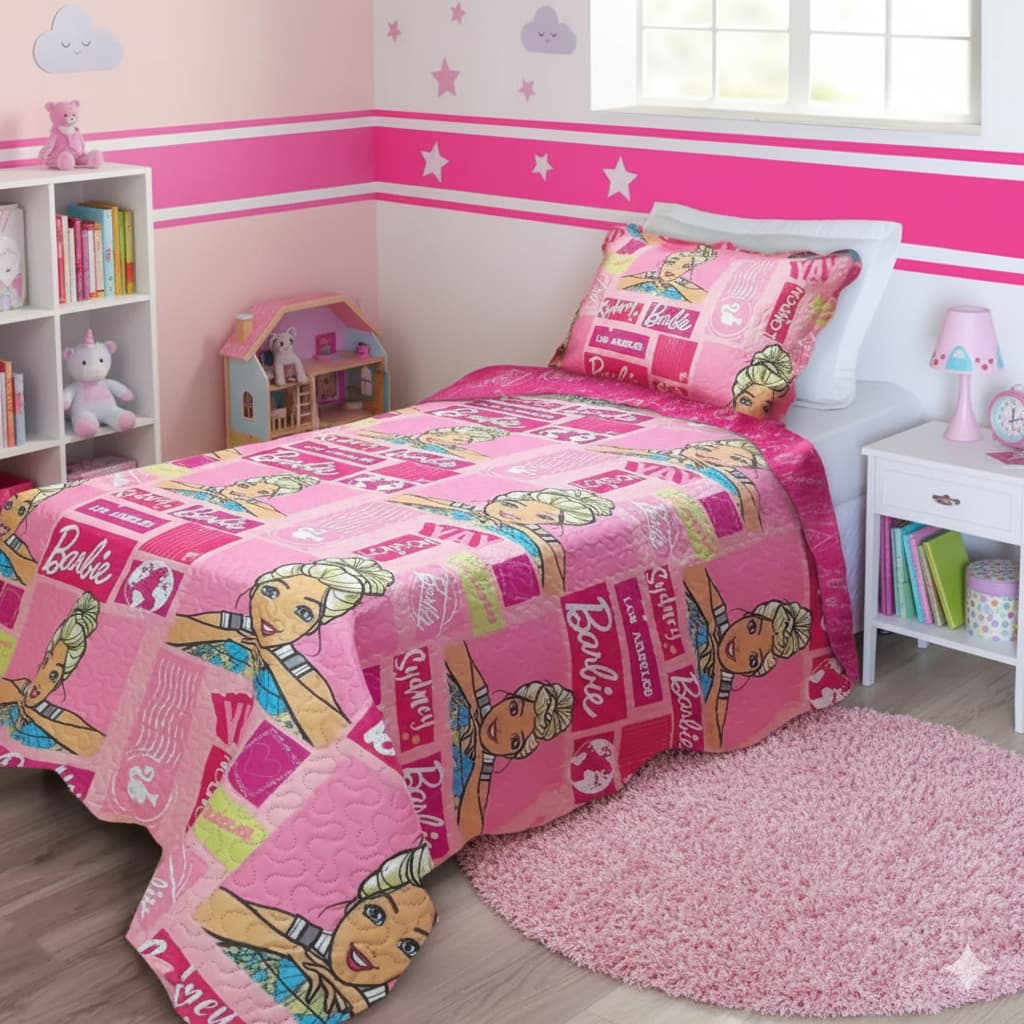 COLCHA DE CAMA INFANTIL DE SOLTEIRO 2 PEÇAS