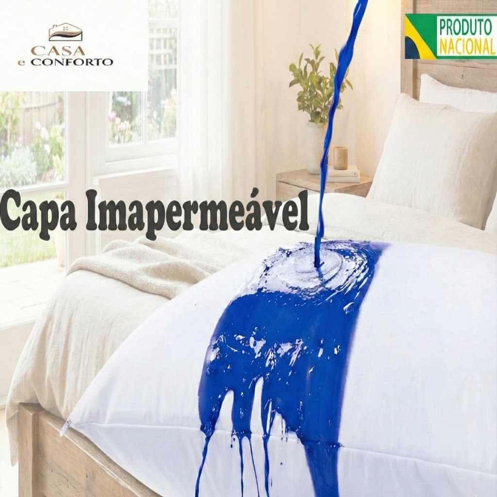 Capa Impermeável Anti-Ruído para Travesseiro  Malha Premium