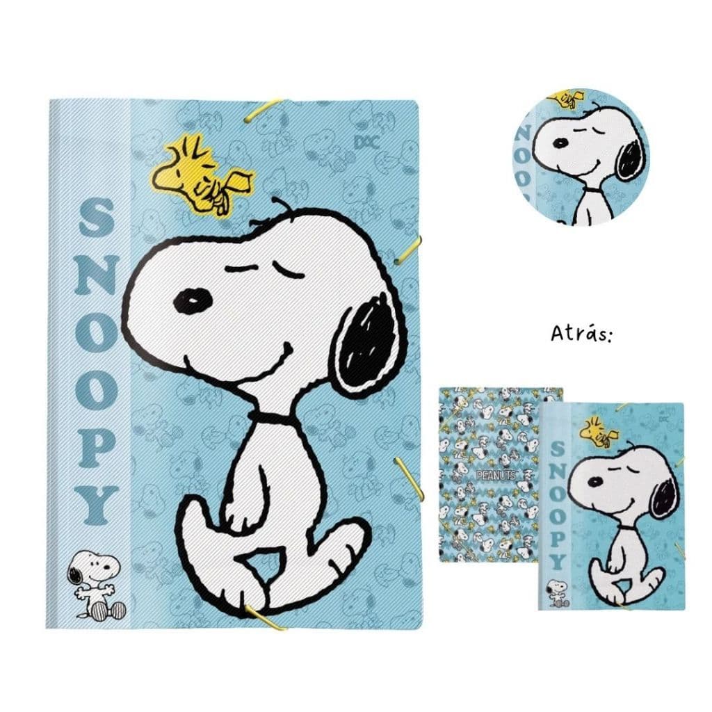 Pasta para Documentos c/ Elástico Stitch/Patrulha Canina/Snoopy/Liga da Justiça/Princesas Disney/Homem Aranha Colegial