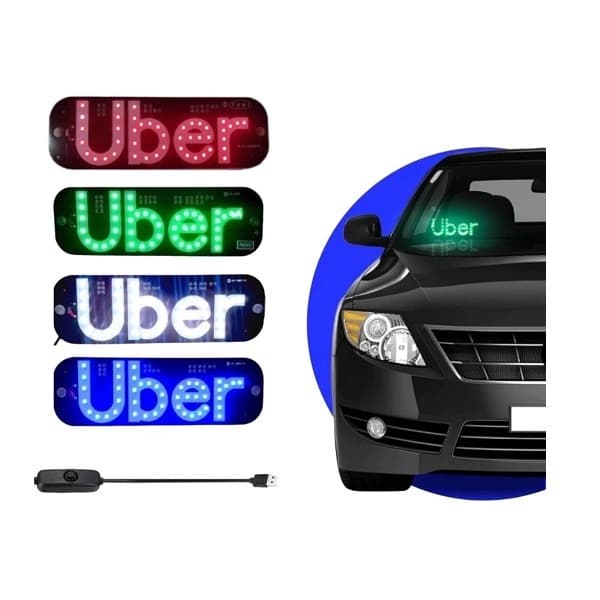 Placa Letreiro Painel em Led USB / Acendedor para Carro