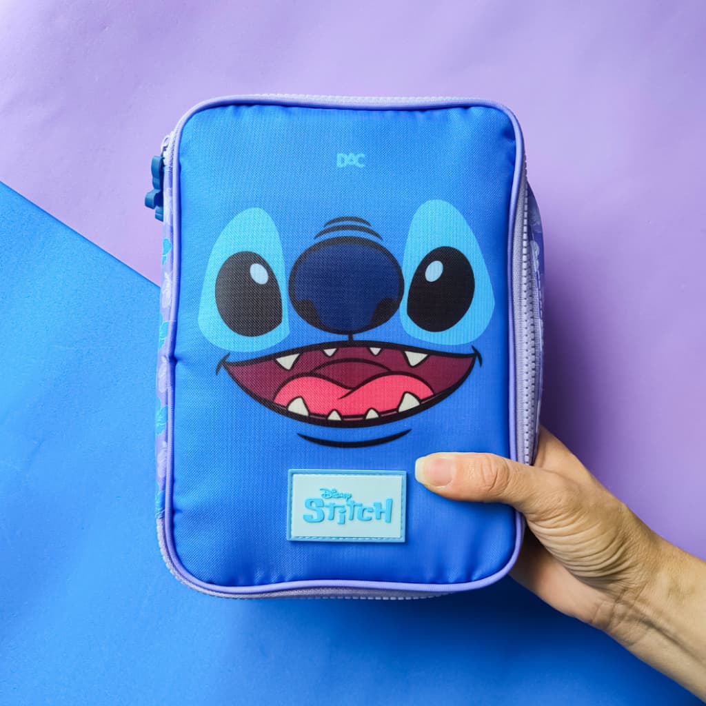 Estojo do Stitch Lápis Escolar Organizador Luxo Box Menina Grande Disney Roxo Escolar Dac