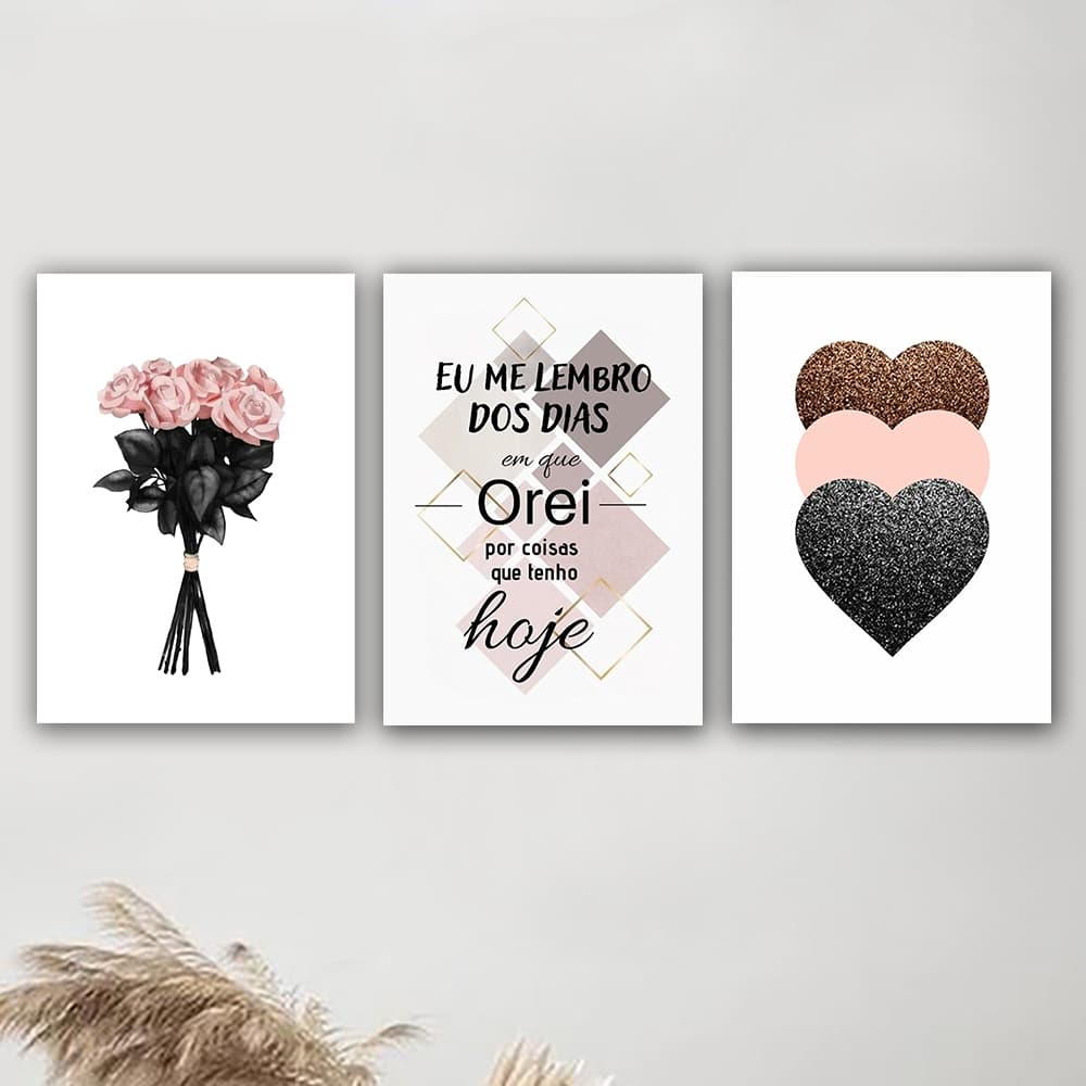 Quadros Decorativos Sala Decoração Oração Feminino Mdf 20x30 Para Quarto Escritório