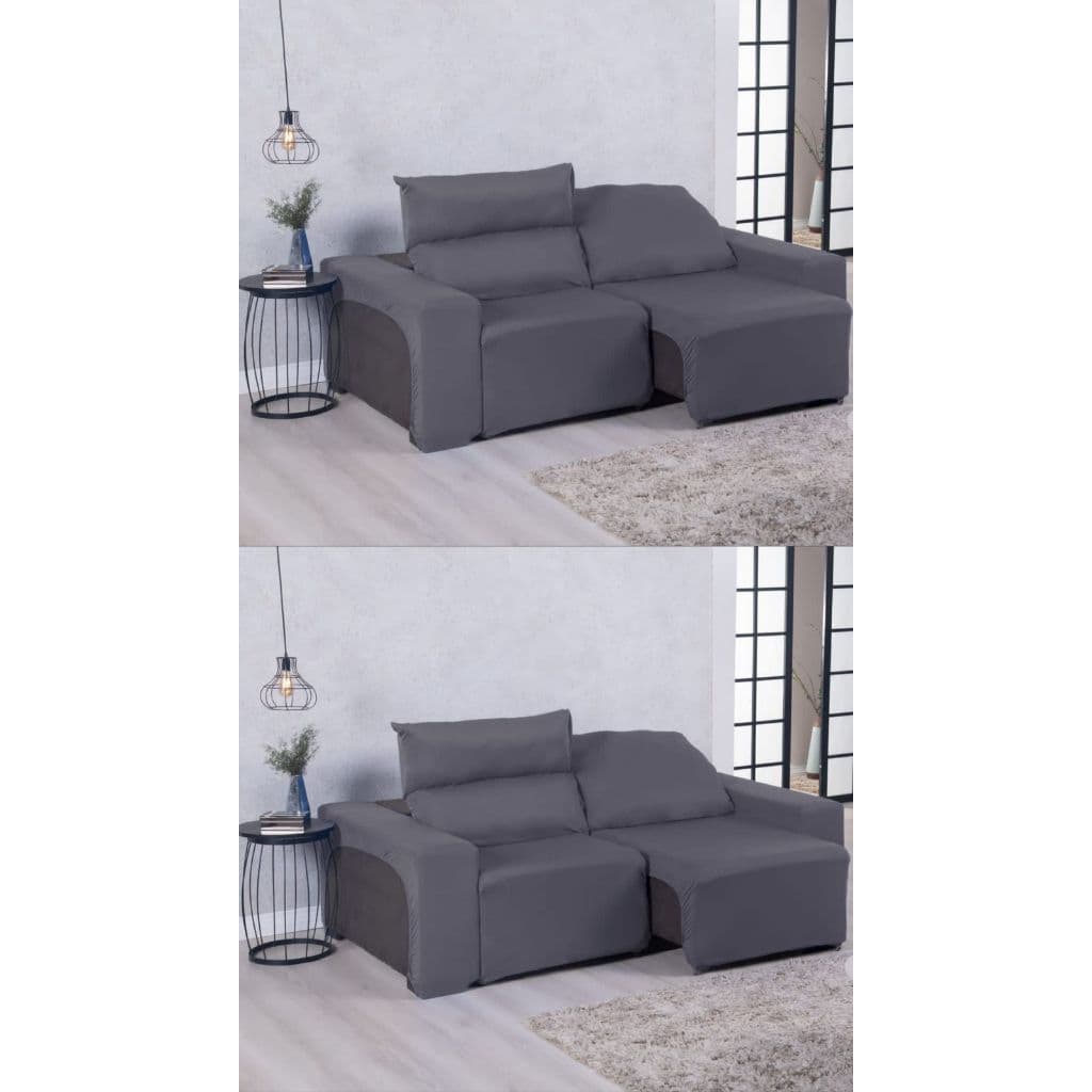 KIT 2 Capa Protetora de Sofá Retrátil 2 Lugares Luxo Soft Barato
