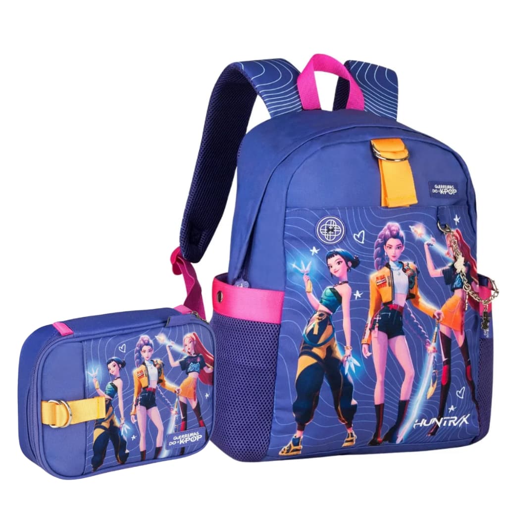 Kit Mochila Estojo Guerreiras do Kpop Demon Hunters