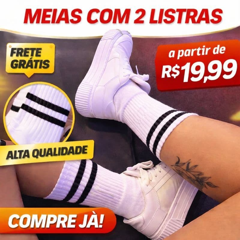 MEIAS fitinss 4 pares cano alto para academia e treinos unissex varias cores