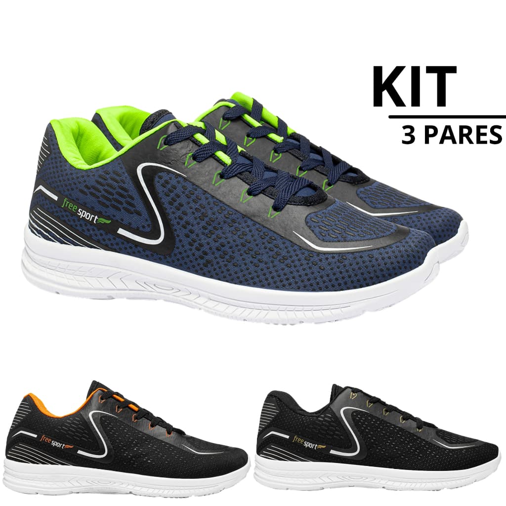 Kit Tenis Masculino Esportivo Macio Leve