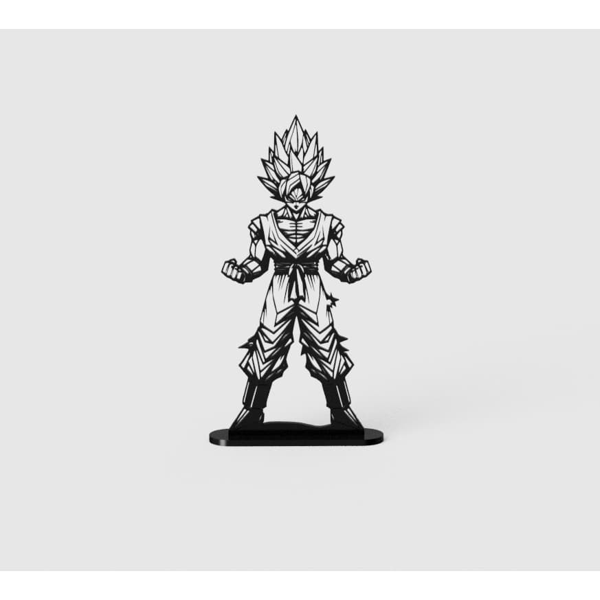 Goku geométrico de Dragon Ball - Figure Action - decoração geek