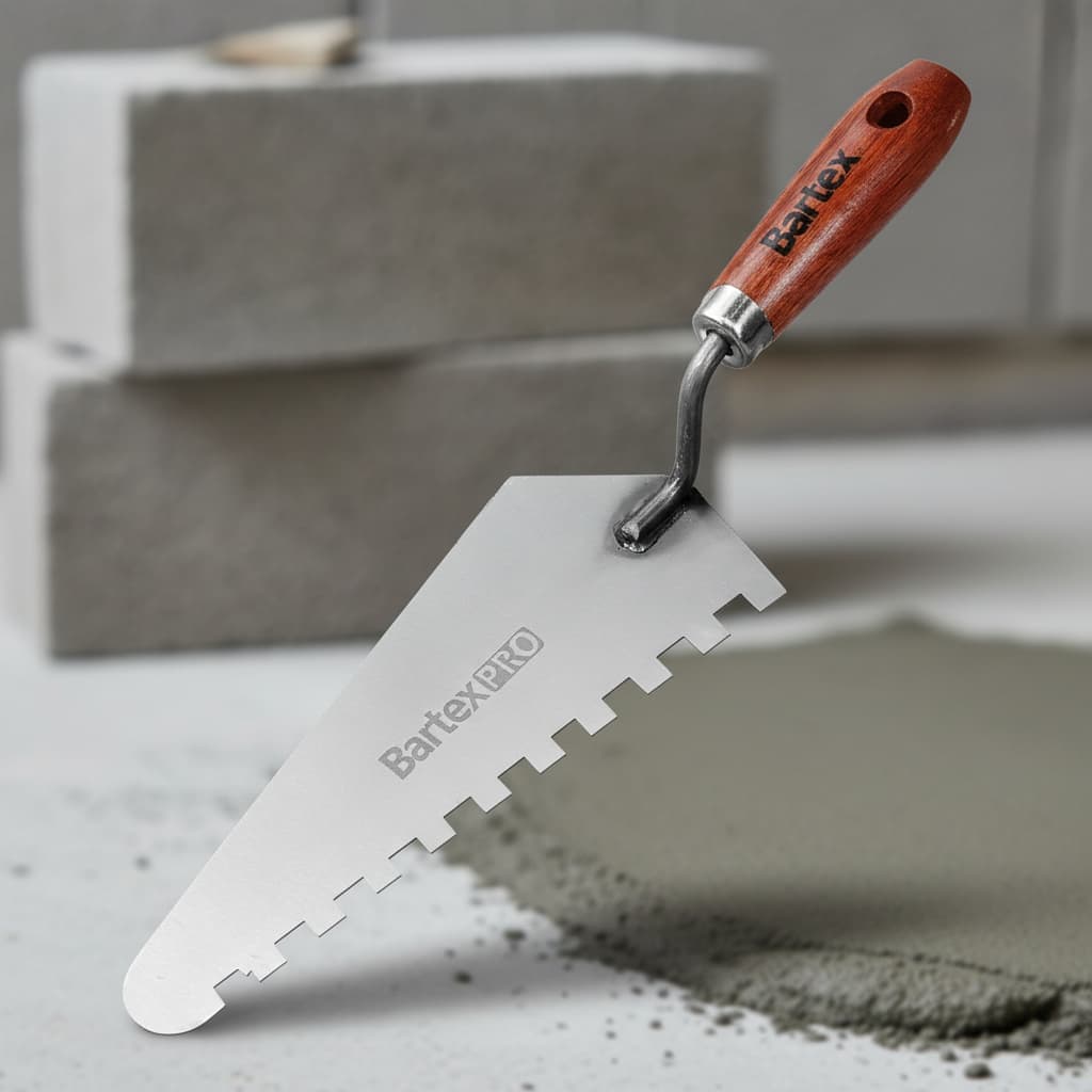 Colher De Pedreiro Canto Reto 9" Dentada - 225mm Bartex