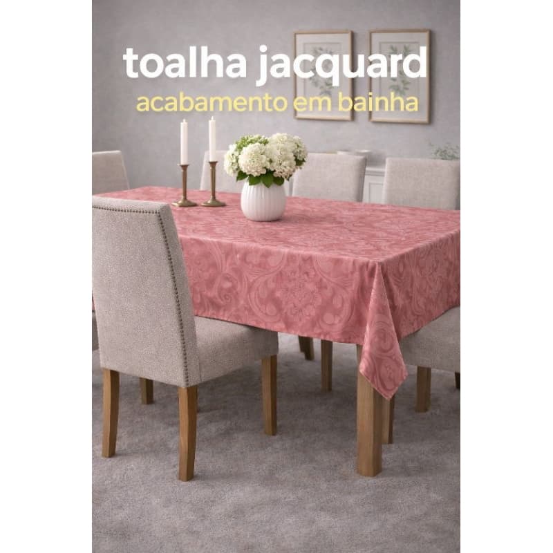 Toalha de Mesa Jacquard Luxo 3 Tamanhos