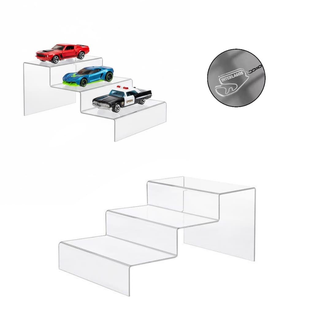Escadinha Expositora Hot Wheels Miniatura Escala 1:64 Diecast Porta Carrinho