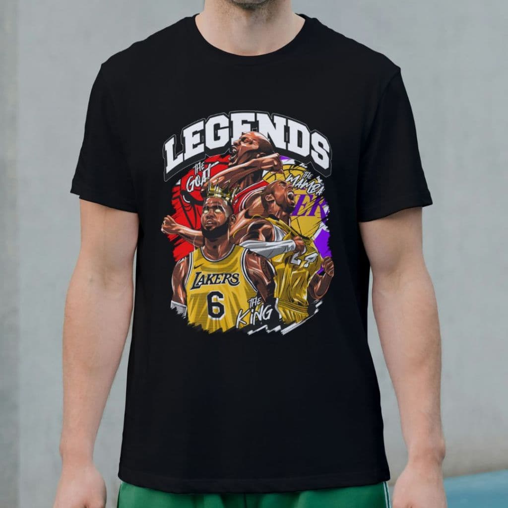 Camiseta Legends NBA - 100% Algodão Premium - Camisa Masculina Feminina