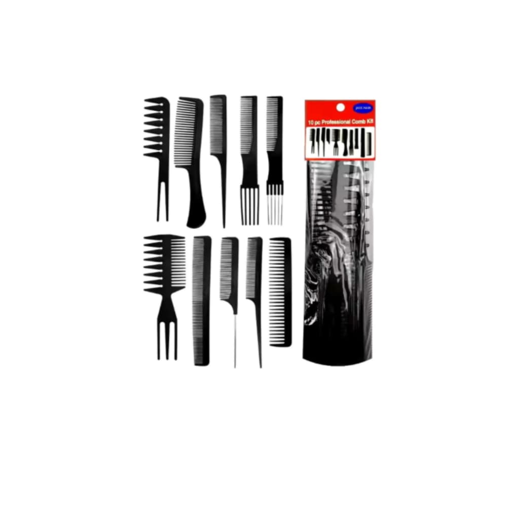 Kit 10 Pentes De Corte Cabeleireiro Barbeiro Profissional