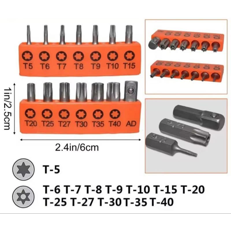 kit Bits Chave Torx - 14 pecas