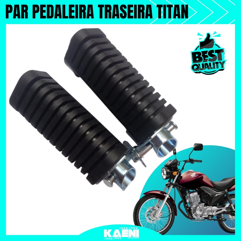 Par Pedaleira Pe Apoio Traseiro Honda CG Titan 125 Titan Fan 150 2000 à 2015 Mix Es Esd Ex