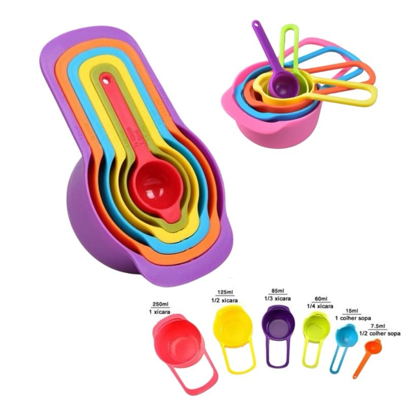 Kit Colheres Medidoras 6 Peças Culinário Utensílios Cozinha