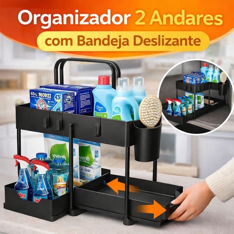 Organizador de Cozinha, Organizador Banheiro, Organizador Multiuso, Organizador Armário de Cozinha