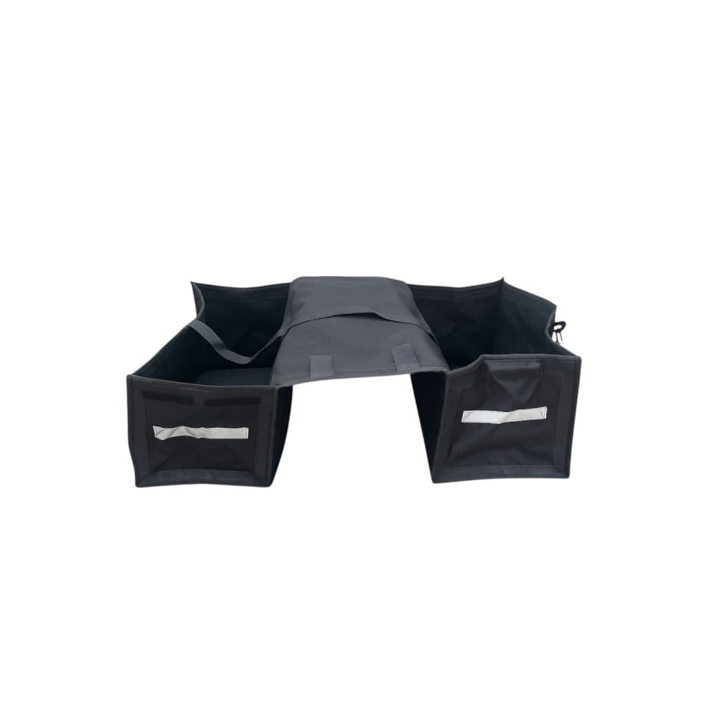 Bolsa Alforge Lona Reforçada 100L Motoboy Delivery Viagem Impermeável Refletiva Resistente Preta