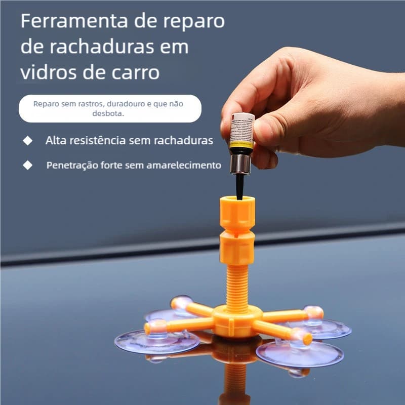Kit Reparador de Parabrisa - Resina Alemã Especial para Vidros Trincados